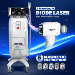 Diodlaser hårborttagning Maskin 4 våglängd armhålor Epilator skönhetssalong 808nm lazer kylsystem Android hårklippningsreduktion skönhetsutrustning