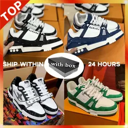 Kutu tasarımcısı Lauisely Sneakers için Eğitmenler İçin Erkekler Kadın Virgils Ayakkabı Bahar Sıradan Ayakkabı Dantel Yuvarlak Toe Nakış Sporları Klasik 2024 Dhgate Ayakkabı Haberleri