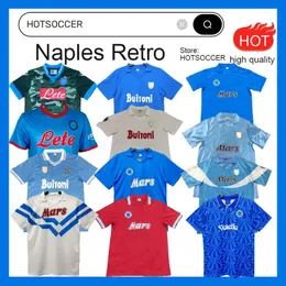 Retro klassische Napoli-Fußballtrikots 86 87 88 89 90 91 92 93 MARADONA 1986 1987 1988 1989 1991 1992 1993 2013 HAMSIK L.INSIGNE HIGUAIN Retro-Fußballtrikot