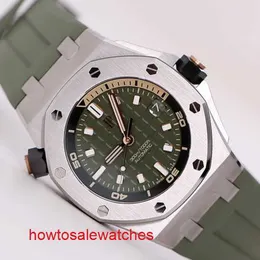 Highend Hot AP Armbanduhr Epic Royal Oak Offshore 15720ST Herrenuhr Avocado Automatic Machinery Swiss Famous Watch Sportuhr April mit Durchmesser 42 mm