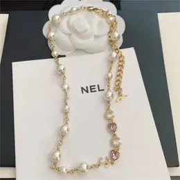 Luxus-C-Buchstaben-Sailormoon-Halskette aus 18-karätigem Gold, Designer-Schmuck für Frauen, mit Moissanit-Kette, Choker, Coco-Perlen, Kleeblatt-Diamant-Anhänger-Halsketten