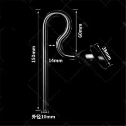 Accessories Lily Glass R type Pipe 9mm Inflow Outflow Jet Power Outflow Fish Plant Tank Aquarium Filter Accessory