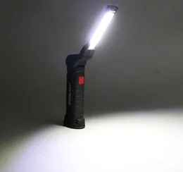 Taşınabilir 3 Mod Kobu El Feneri Torch USB Şarj Edilebilir LED İş Işığı Manyetik Kobu Lanterna Dış Mekan Kampı için Hook Lamba1251596