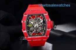 Famoso relógio RM Relógio Grestest RM35-02 Série Ntpt Fibra de Carbono Cronógrafo Moda