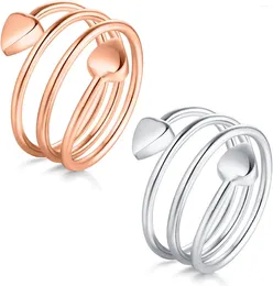 Anéis de cluster moda simples anel criativo alongamento amor cobre desintoxicação presente mulheres terapia linfa magnética terapêutica linfática