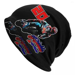 Berets Fabio Quartararo Skullies czapki czapki streetwear zima ciepłe mężczyźni kobiety dzianiny czapki dla dorosłych unisex bonnet