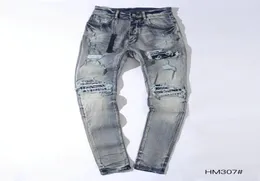 443 Men039s Jeans skinny strappati effetto consumato Jeans da uomo moda Slim Motociclista Motociclista Causale Pantaloni denim da uomo Hip Hop Uomo 7040338