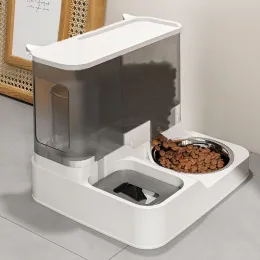 Supplies Automatic Pet Feeder Wet Dry Separation Cat Food Bowl Water Bottle Large Capacity Dog Cat Food Dispenser Pet Supplies