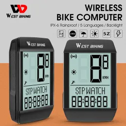 Computers 5 Language Waterproof Bicycle Computer Wireless Wired Cycling Odometer Auto Wake & Sleep Bike Speedometer Led Screen Stopwatch
