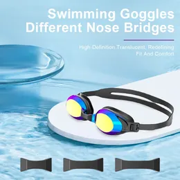 JSJM Swimming Goggles البالغين المضادين للأشعة فوق البنفسجية العدسة للرجال النساء