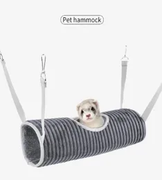 Winter Warm Hamster Tunnel Hammock for Small Animals Sugar Glider Tube Swing Bed Nest Bed Rat Ferret Toy Cage Accessories7170008