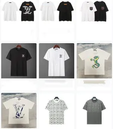 Designer Luxury Men's T Shirts Premium Cotton Printing Brand White Black Casual Tops T-Shirts Kort ärm TEE A8