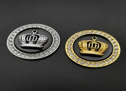 GARSONDAD crystal car logo badge crown sticker head sticker personality metal inlaid diamond car sticker6082456