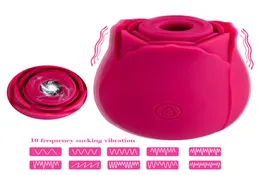 Vibratore per succhiare fiore di rosa per donne Ventosa per clitoride Stimolare il clitoride vaginale Giocattoli erotici per adulti Masturbatore Capezzolo6744968