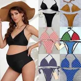 Stilista della gioventù Ragazze Bikini Set Hot classico Lettere Costumi da bagno Donna Costume da bagno Lady Sexy Catena fasciatura Costume da bagno da spiaggia Casual Maternità Push Up Top Reggiseno