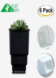 Meshpot 6er-Pack Kunststoff-Blumentopf mit hoher Taille, vertiefter, verdickender Gartentopf, Pflanzgefäß, Behälter, Wurzelkontroll-Technologie, Topf T2007047785