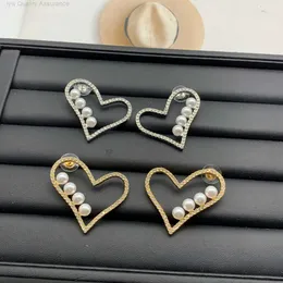 デザイナーmiuimiui earrings miu/miaos new diamond studded heart shaped earrings love pearl earrings panysal