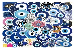 50pcslot Lucky Devil039s Eye Stickers Blue Eyes Sticker Evil Ends For Diy Bagage Laptop skateboard Bicycle Decals Whole7416208