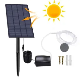 Accessori Ossigenatore ad energia solare 5V 2.5W Pompa ad aria per acquario 0.6L/min Pompa ad ossigeno per aria Aeratore Senza batteria per la decorazione del paesaggio