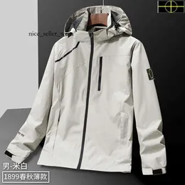 Stones Island Jacketrockar Plus Size Coat Spring Autumn Men Jacka krage Huven Solid Men's Casual Windproof Outdoor Stone Jacket Coat New CP Hoodie 609