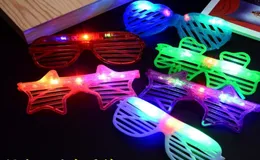 Glow Sonnenbrille Kinder Erwachsene Weihnachten Halloween Shutter Shades LED Leuchten blinkende Blink Brille Sonnenbrille Party Atmosphäre P8239734