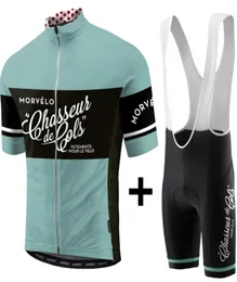 2019 Morvelo Summer Cycling Jersey Set Set Mtb自転車サイクリング衣料品服服Maillot Ropa ciclismo778077