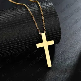 Pendant Necklaces Europe and America style stainless steel cross retro necklace cross earrings set styling fashion classic bracelet mens and womens jewelry gift DH