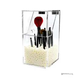 Organizzatore cosmetico Porta pennelli per trucco Scatola di immagazzinaggio antipolvere Pennelli in acrilico spesso 5 mm Tazza Secado Pinceles Consegna a goccia Salute Bellezza Othl5