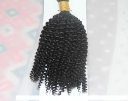 1 Jet Black 1 번들 10 ~ 26 인치 인간 브레이딩 헤어 대량 No Weft Mongolian Afro Kinky Curly Bulk Hair braiding3024571