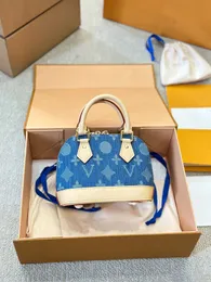 Limited Edition Blue Cowboy Shell Bag läder axelväska Koppling handväska lyx varumärke designer väska crossbody paket messenger väskor m53152