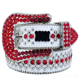 Rhinestone belts for women designer bling bb belt man evening shiny waist accessories ceinture homme young people trendy lady belt white blue red GA05 I4