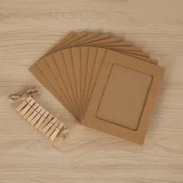 10-teiliger DIY-Fotorahmen aus Bastelpapier mit Clips und 2 m Seil