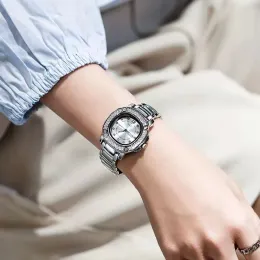 Luxury female watchs designer dfgd waterproof Korean style simple retro light niche trend temperament ladies stainless steel strap student and girl watch dgas