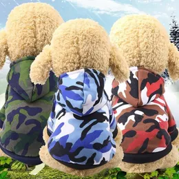 Camouflage Hundekleidung Hoodie Kleine Hunde Kleidung Pullover Haustier Outfits Mode Herbst Winter Trendy Warm Chihuahua Ropa Para Perro2100