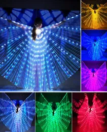 Party Decoration Women Adult Belly Dance Accessories LED WINGS MED Justerbara pinnar Steg Rekvisita som skiner öppna 360 grader4833126