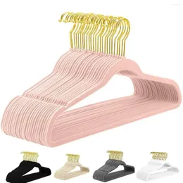 Wieszaki 10pcs złoty hak przeciwpoślizgowy spód spodni stojak na stojak na ubrania dla dorosłych ubrania sklep Abs Magic Wardrobe Storage