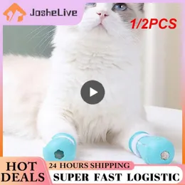 Kedi Kostümleri 1/2pcs Silikon Anti-Çizelge Ayakkabı Kediler için Ayarlanabilir Evcil Hayvan Botları Banyo Yıkama Pençe Kapak Koruyucu Tımar