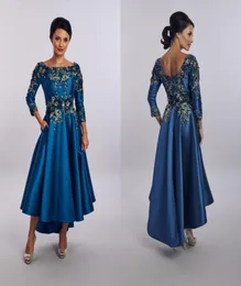 Elegent A Line House of Mooshki Mother of the Bride Dress Jewel Neck Długie rękawie Sukienki Wedna