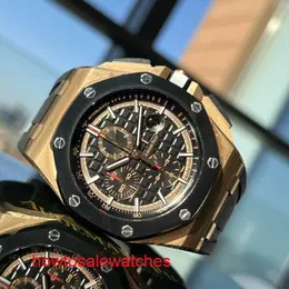 Orologio da polso AP caldo di fascia alta Royal Oak Offshore 26401 Orologio da uomo di lusso in oro rosa 18 carati con macchinari automatici