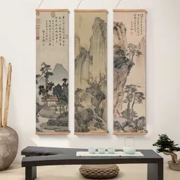 Calligrafia cinese feng shui pittura a inchiostro pittura di paesaggio tradizionale arte classica souvenir regalo arte della parete appesa pergamena pittura su tela
