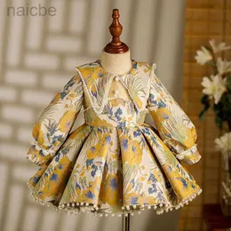 Mädchenkleider Einjähriges Bankettkleid Baby Catch Week Prinzessinnenkleid Chinesische High-End-Blume Wir ldd240313