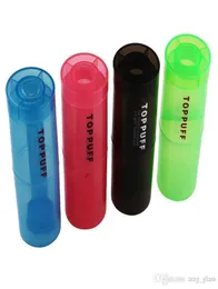 Nuova pipa per tabacco Plastics Spot 124mm Tubi a 4 colori Set per fumatori narghilè in plastica TOPPUFF pipa per acqua cilindrica portatile in plastica1997793