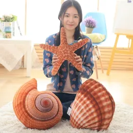 Cushion Sea Shell Starfish Conch Soft Stuffed Cushions Sleep Pillows Home Decor Sofa Bed Cushion SeaShell Kids Plush Toys Gift coussin