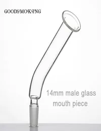 Novo bocal de vidro de borosilicato de 55 polegadas de alta peça 14mm conector masculino acessório de vidro para bongos de vidro pipe3453675