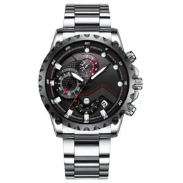 Fashion Mens Watches 최고의 브랜드 럭셔리 큰 다이얼 군사 석영 방수 크로노 그래프 감시대