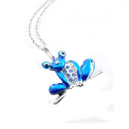 Pendants Fashion 1PC Maxi Necklace Women Toad Animal Pendant Long Sweater Chain Jewelry Crystal Vintage #0621