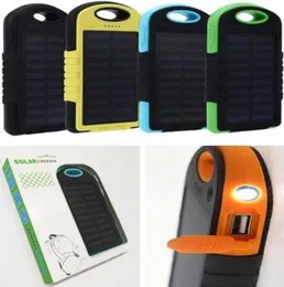 Solar-Powerbank 5000 mAh, Ladegerät, LED-Taschenlampe, Camping-Lampe, doppeltes USB-Akku-Panel, wasserdicht, tragbares Aufladen für Mobiltelefone 8085780