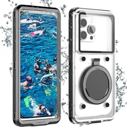 Universelle wasserdichte Selbstprüfung Schnorcheln Unterwassertauchen Fotografie Touchscreen-Hülle für iPhone 15 14 13 11 12 Samsung S24 LG Google Xiaomi Nokia Motorola