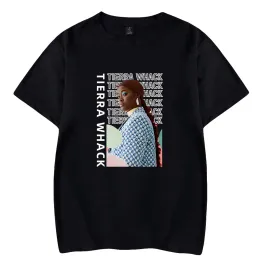 Tierra Whack Camiseta Whack World Album 2024 Tour Merch Crewneck Manga Curta Camiseta Homens Mulheres Streetwear Roupas Hip Hop