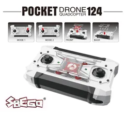 SBEGO 124 Mini Quadcopter Micro Pocket Drone 4CH 6Axis Gyro Switchable Controller RC Helicopter Kids Toys SBEGO FQ777124 VS JJR8992665